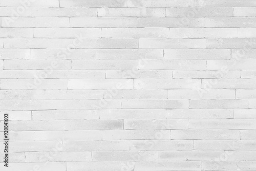 Blank white brick wall background, abstract white brick wall pattern background