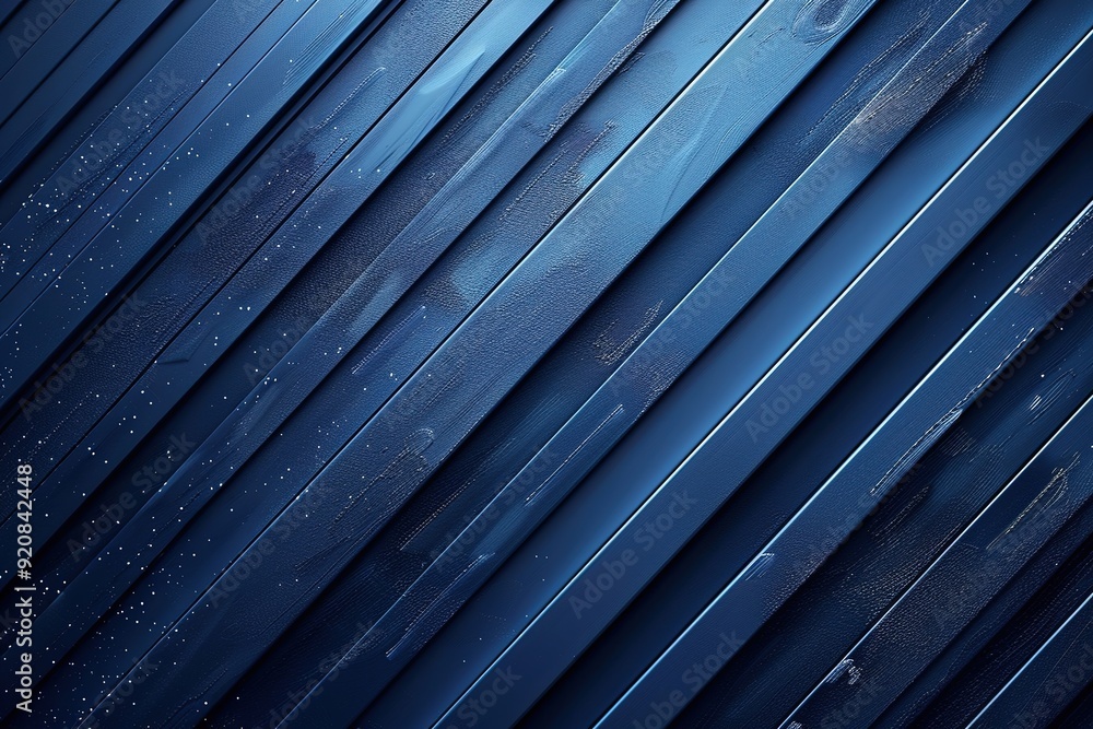 Obraz premium Abstract diagonal blue wooden background.