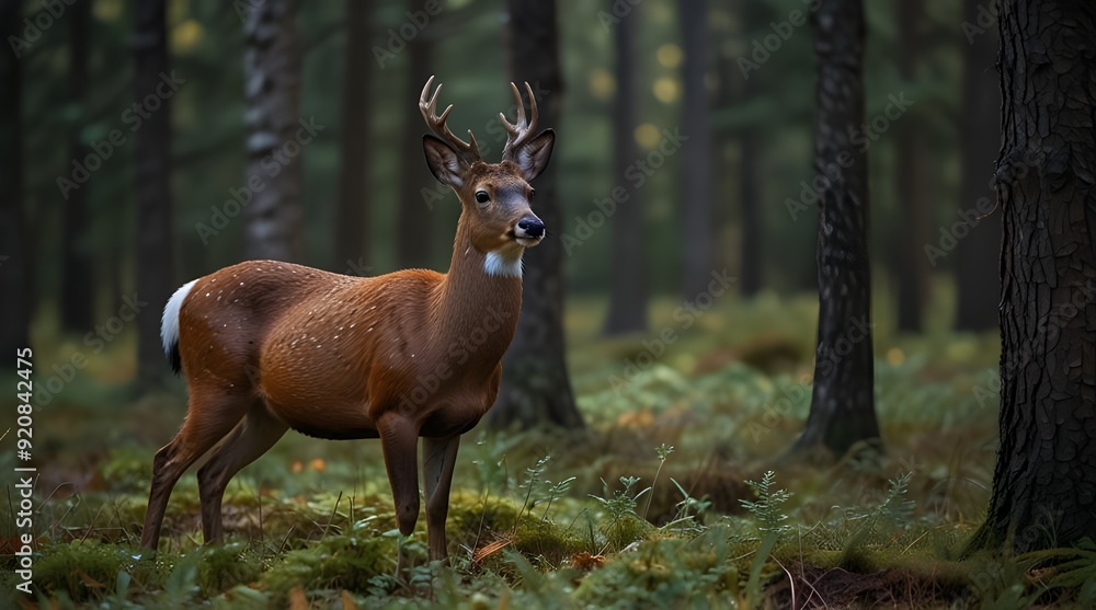 Fototapeta premium Roe in forest.generative.ai