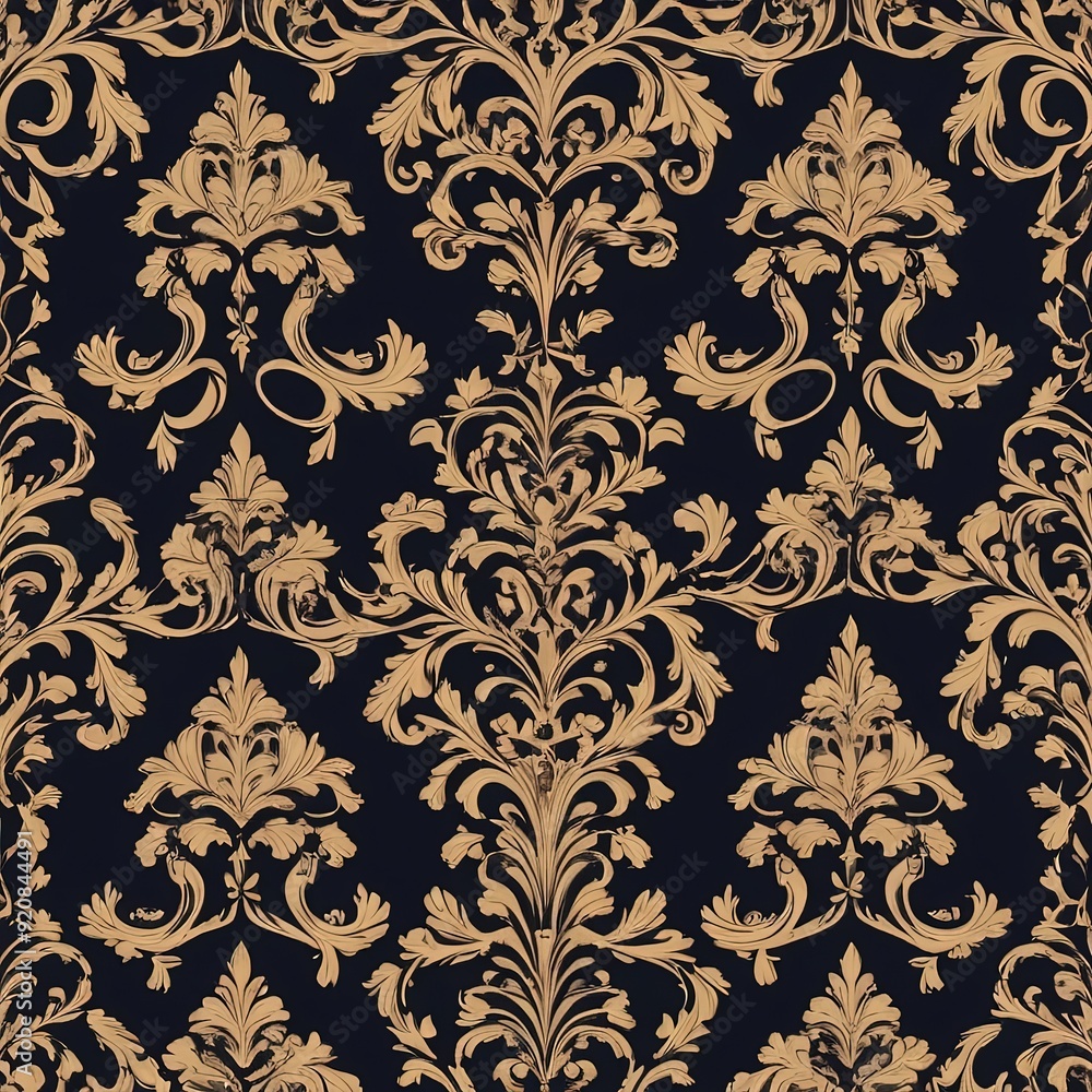 Damask Pattern - Ornate, often symmetrical designs with a regal, traditional look. Damask Pattern - Ornate, often symmetrical designs with a regal, traditional look.