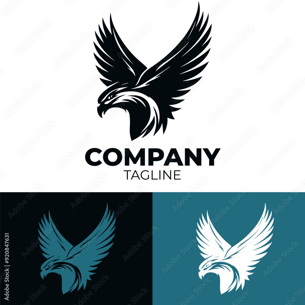 Obraz premium eagle logo with several color variants.