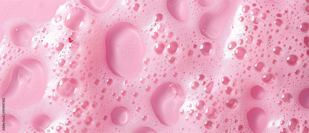 Abstract texture of soap pink foam, shampoo with bubbles. Confectionery or cosmetic banner Abstract texture of soap pink foam, shampoo with bubbles. Confectionery or cosmetic banner
