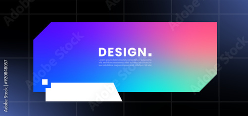 Futuristic element vector illustration. Colorful lower third video overlay.