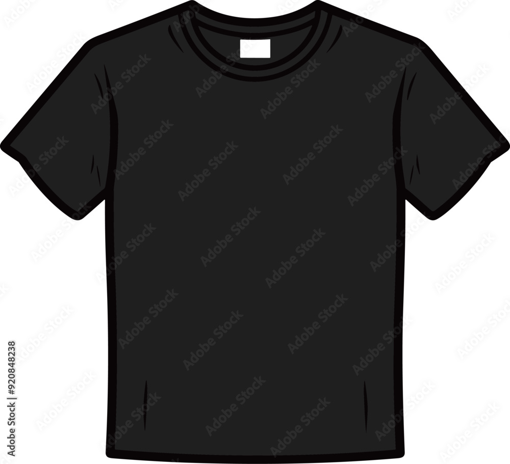 Simple Black T-Shirt Illustration Simple Black T-Shirt Illustration