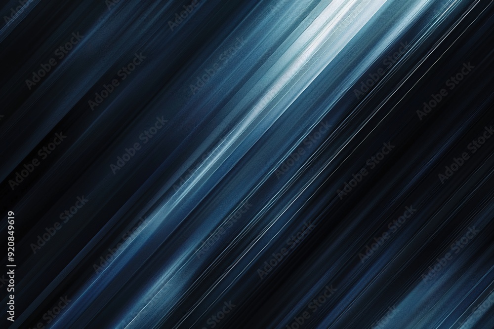 Fototapeta premium Abstract diagonal lines with blue and black gradient.