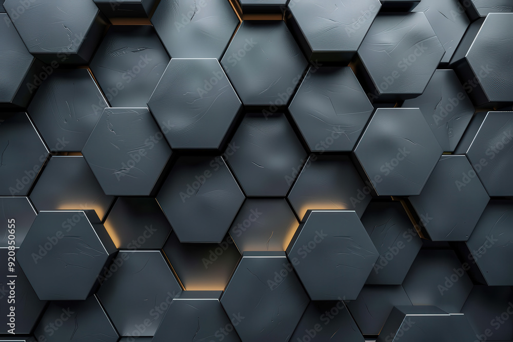 Hexagonal Pattern Texture with Subtle Lighting Hexagonal Pattern Texture with Subtle Lighting