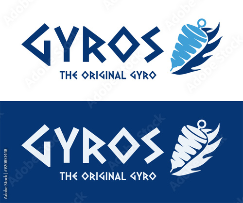 Gyros logo for restaurants and markets. Logo template. EPS10 vector illustration.