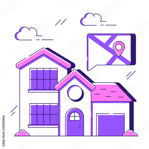 An illustration design of Vila Location 


