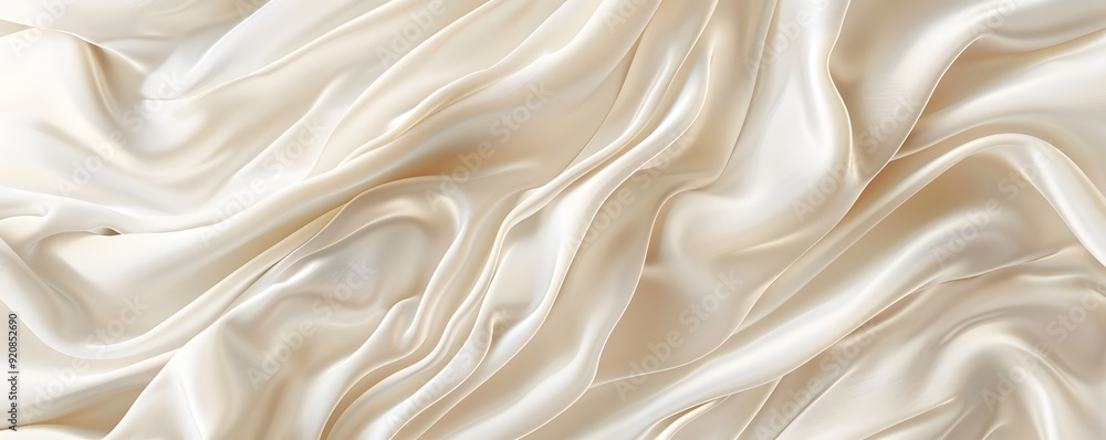 Obraz premium Draped White Satin Fabric Texture