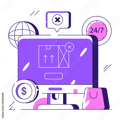 Premium design illustration of order cancel

