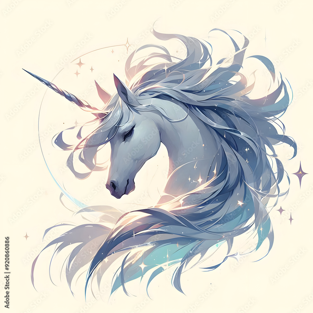 Obraz premium horse head illustration