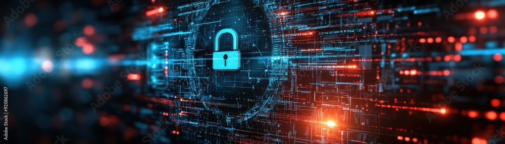 Online banking concept with digital locks and security Online banking concept with digital locks and security
