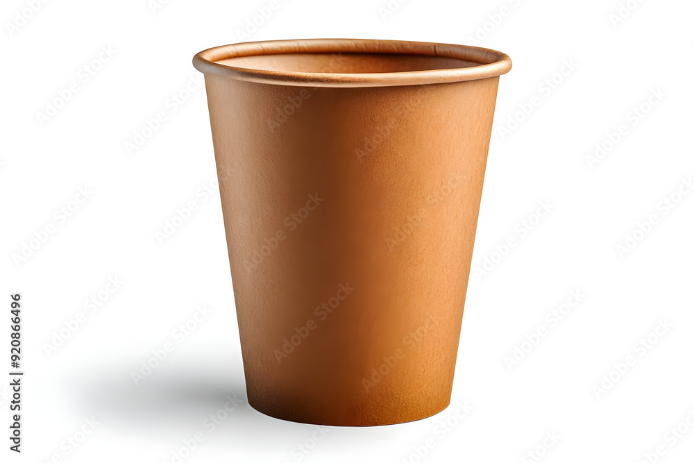 A simple, elegant brown paper cup, perfect for serving hot or cold beverages in cafes or for takeaway. A simple, elegant brown paper cup, perfect for serving hot or cold beverages in cafes or for takeaway.