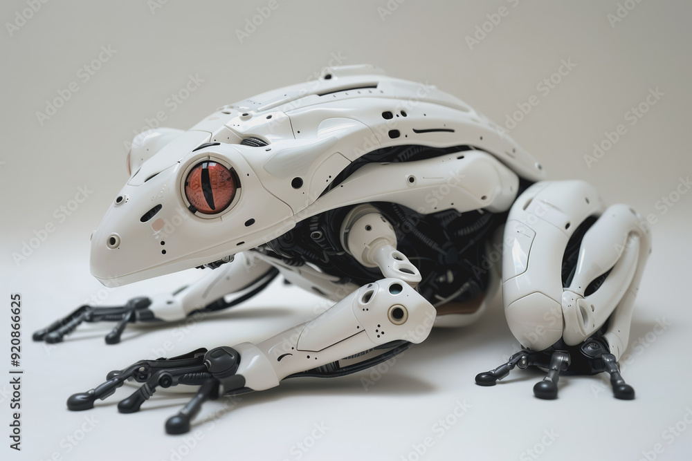 A muscular, humanoid robot frog is the future. A muscular, humanoid robot frog is the future.