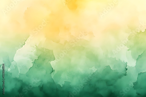 A vibrant abstract watercolor background with warm yellow and cool green hues, perfect for artistic and design projects.