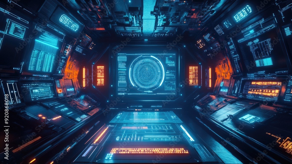 Futuristic Science Fiction Background User Interface Template. Futuristic Science Fiction Background User Interface Template.