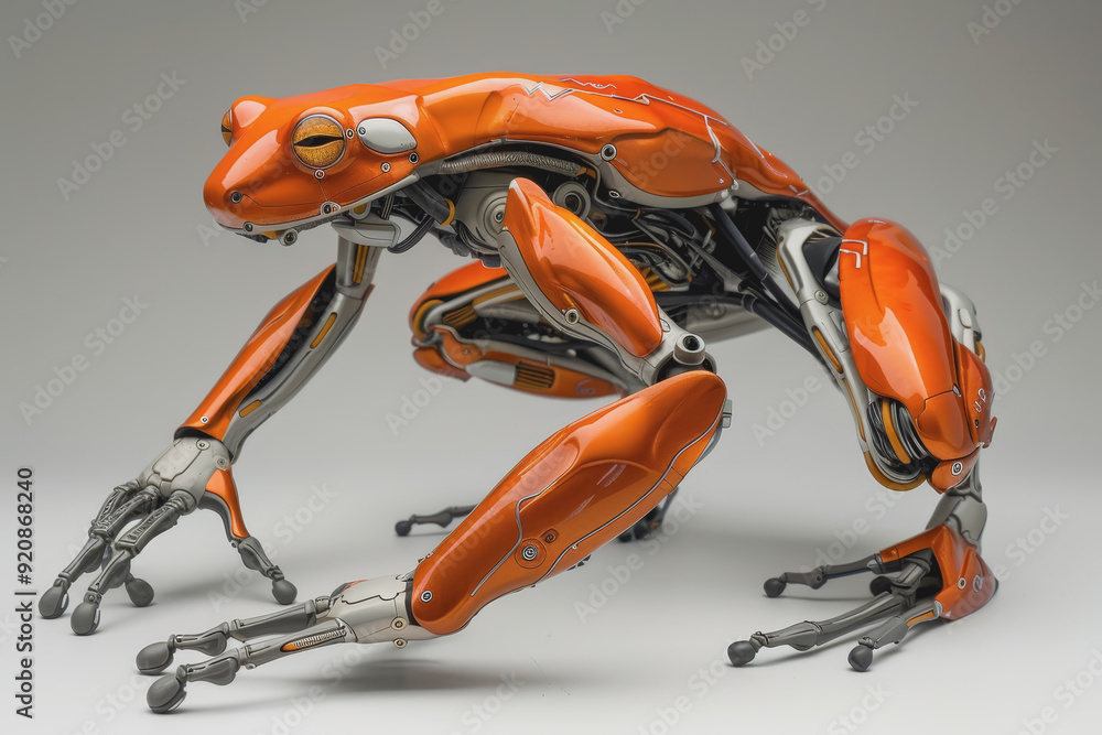 A muscular, humanoid robot frog is the future. A muscular, humanoid robot frog is the future.