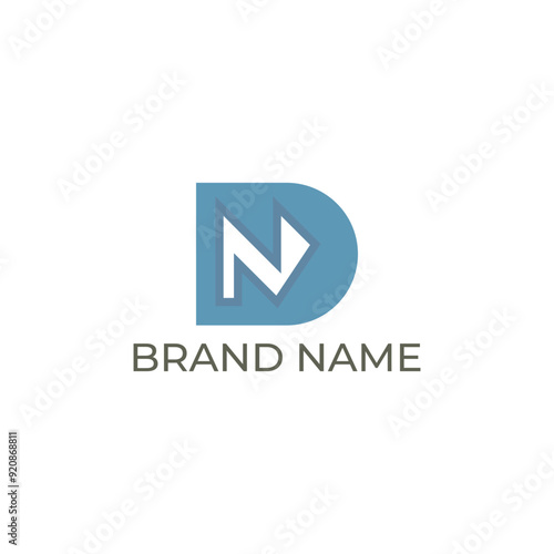 Free Download ILLUSTRATION LETTER DN GEOMETRIC  LOGO ICON BLUE PASTEL COLOR TEMPLATE SIMPLE MINIMALIST ELEMENT DESIGN SIMPLE VECTOR GOOD FOR APPS, BRAND  - GFXLoad
