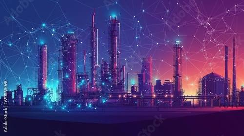 Wallpaper Mural Digital Transformation in Petrochemical Industry Concept Torontodigital.ca