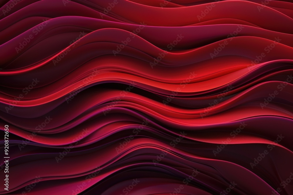 Obraz premium Vibrant abstract background with flowing purple, orange, and pink silk-like fabric textures creating a smooth, wavelike pattern.. Beautiful simple AI generated image