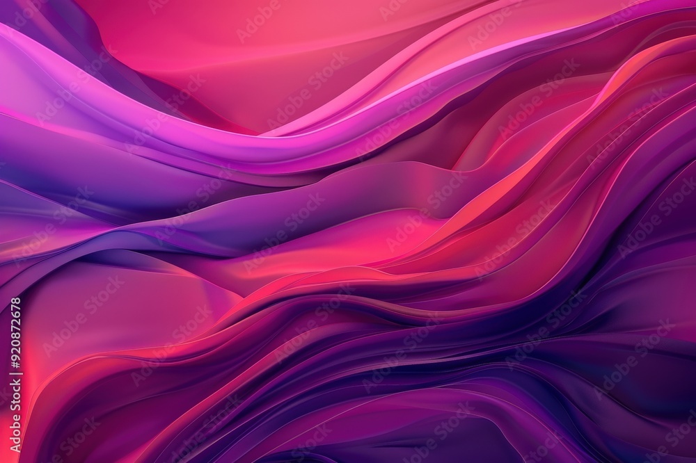 Vibrant abstract background with flowing purple, orange, and pink silk-like fabric textures creating a smooth, wavelike pattern.. Beautiful simple AI generated image Vibrant abstract background with flowing purple, orange, and pink silk-like fabric textures creating a smooth, wavelike pattern.. Beautiful simple AI generated image