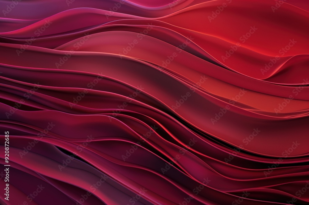 Obraz premium red fluid, silk background - 3D Render. Beautiful simple AI generated image