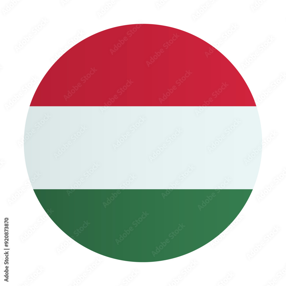 Hungary national flag badge. Sign, emblem country identity Hungary national flag badge. Sign, emblem country identity