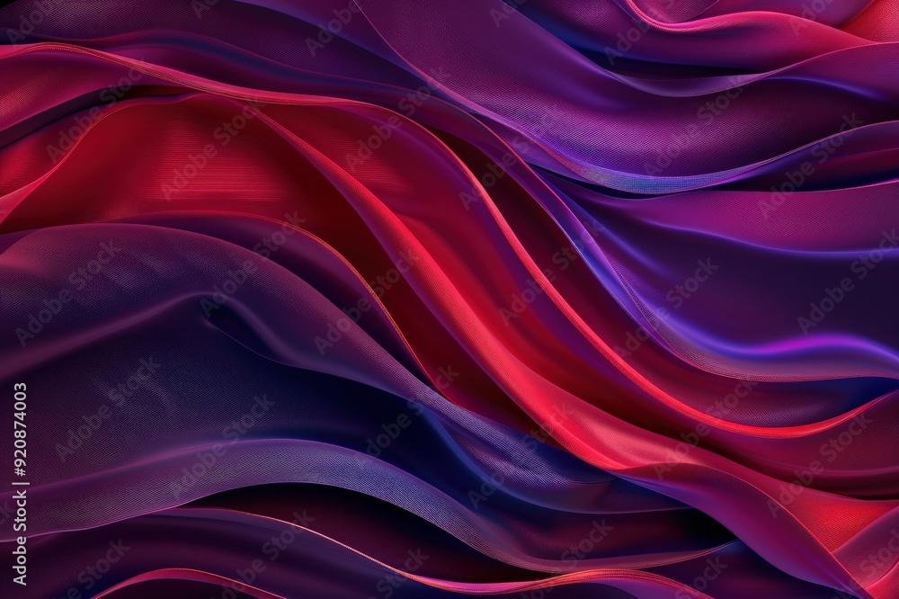 Fototapeta premium red fluid, silk background - 3D Render. Beautiful simple AI generated image