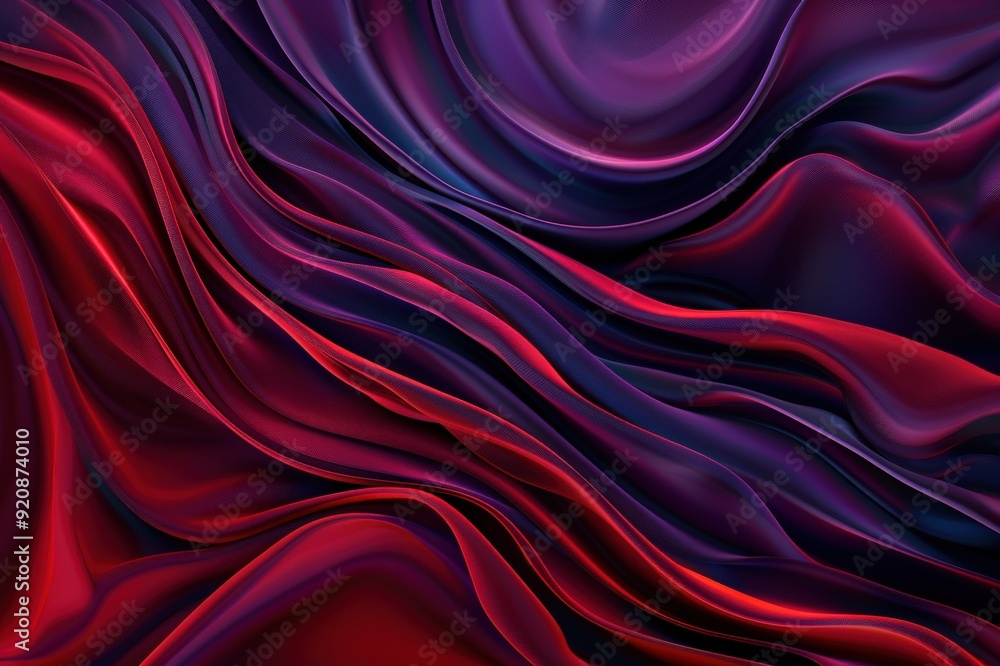 Obraz premium red fluid, silk background - 3D Render. Beautiful simple AI generated image