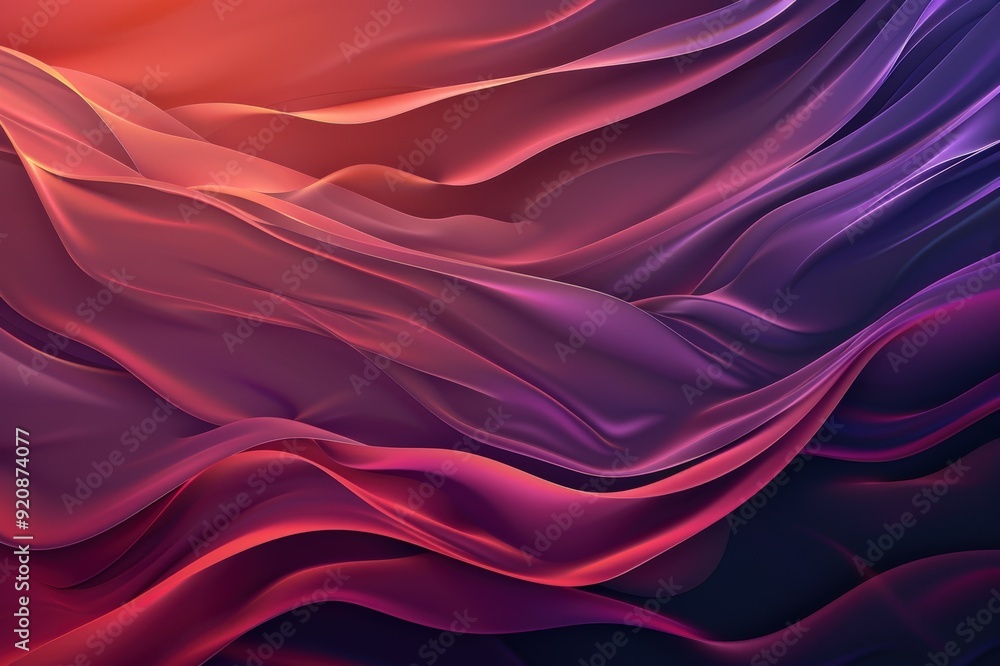 Obraz premium red fluid, silk background - 3D Render. Beautiful simple AI generated image