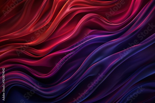 Vibrant abstract background with flowing purple, orange, and pink silk-like fabric textures creating a smooth, wavelike pattern.. Beautiful simple AI generated image