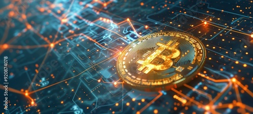 Wallpaper Mural Charting Bitcoin's Soaring Success: Dynamic Lines Illustrating Cryptocurrency Growth in Digital World, 4k Torontodigital.ca