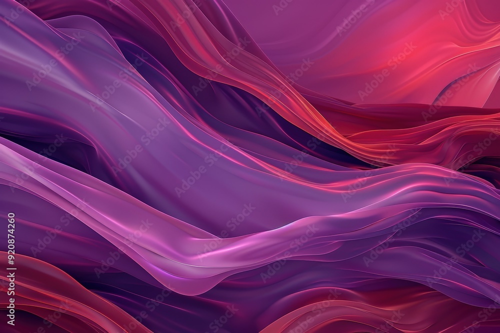 Obraz premium red fluid, silk background - 3D Render. Beautiful simple AI generated image