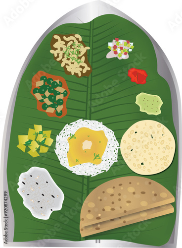 Vegetarian Maharashtrian Thali (Indian Regional Thali)