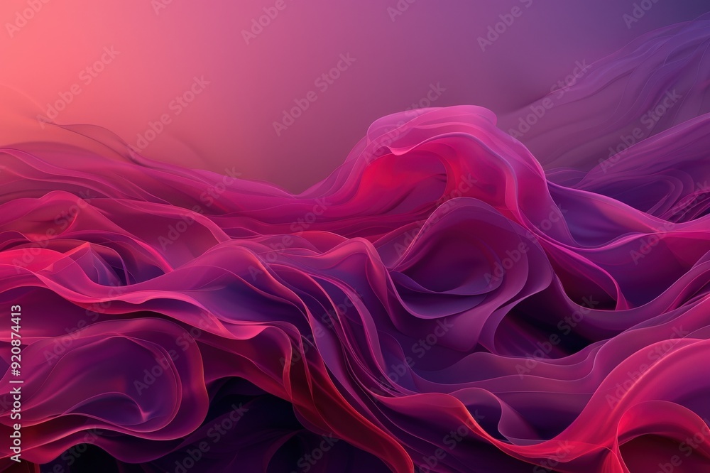 Obraz premium red fluid, silk background - 3D Render. Beautiful simple AI generated image