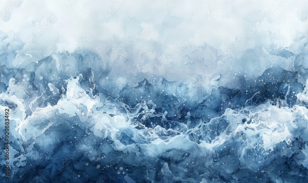 A large body of water with waves crashing against the shore A large body of water with waves crashing against the shore