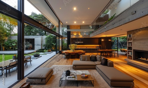 Wallpaper Mural Contemporary villa with open living space. Torontodigital.ca