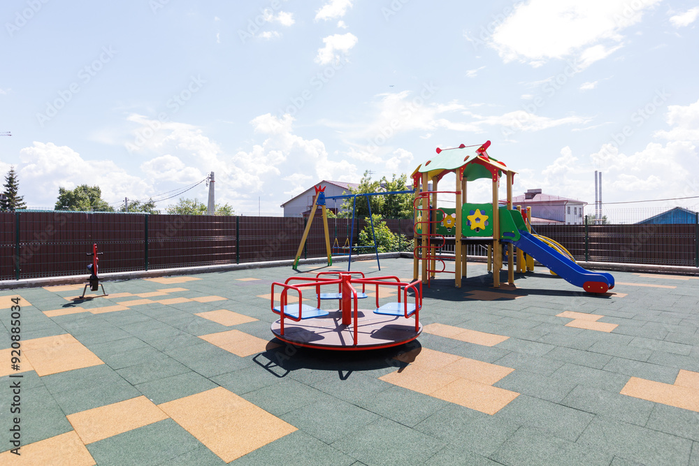 children's playground on the territory of an apartment building children's playground on the territory of an apartment building