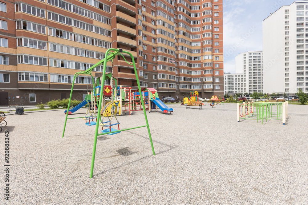 children's playground on the territory of an apartment building children's playground on the territory of an apartment building