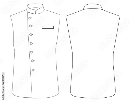 Men Solid Nehru jacket Maroon Sleeve koti illustration template design	
