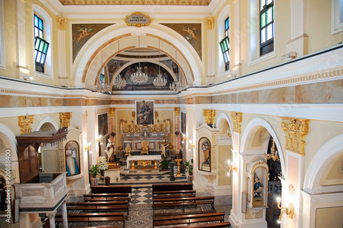 Interior of the church dedicated to Saint Dominic de Guzman in Marina di Camerota, Salerno, Italy. photo