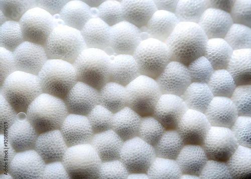 Delicate White Hexagonal Foam Structures Nature's Intricate Patterns