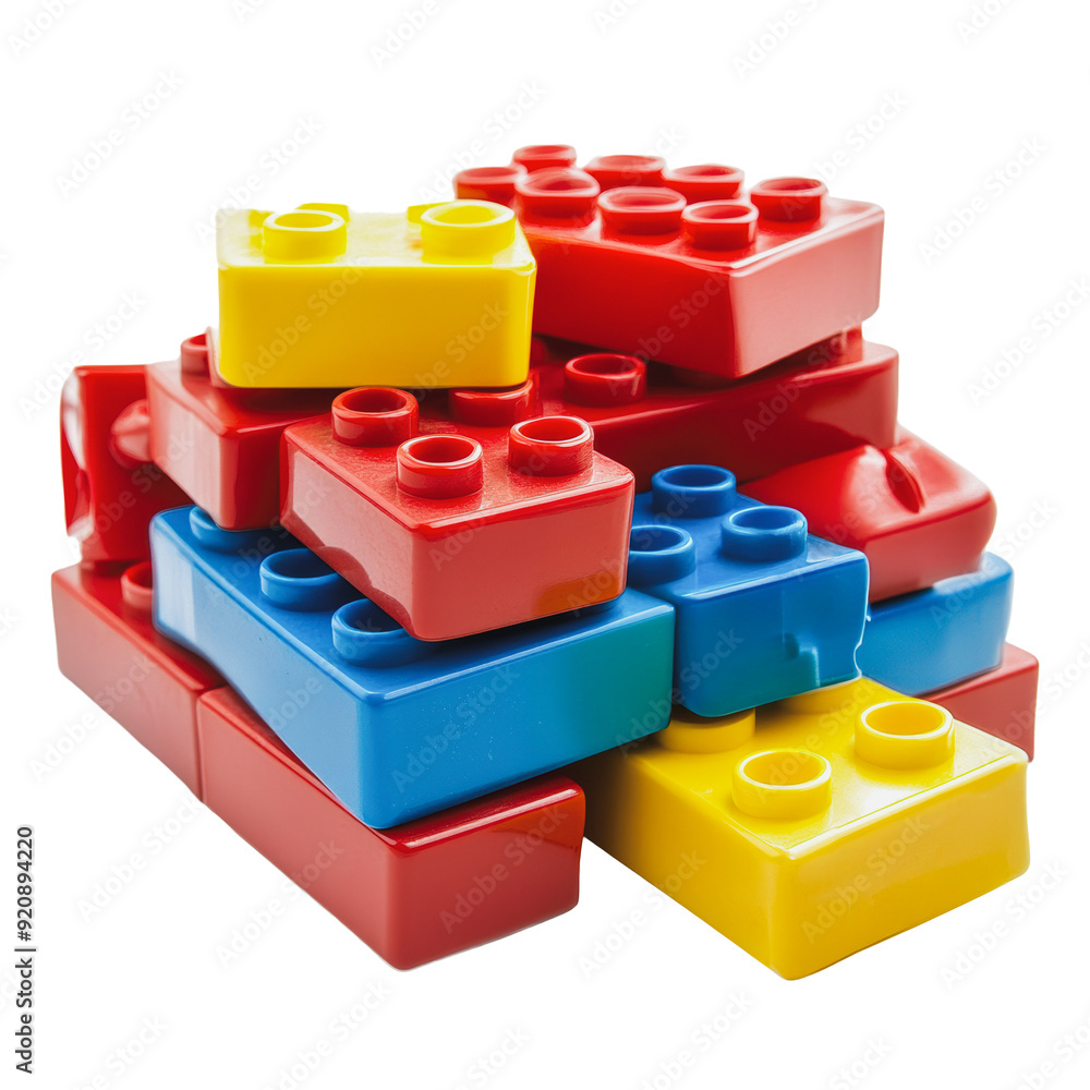PNG Stacked colorful building blocks PNG Stacked colorful building blocks