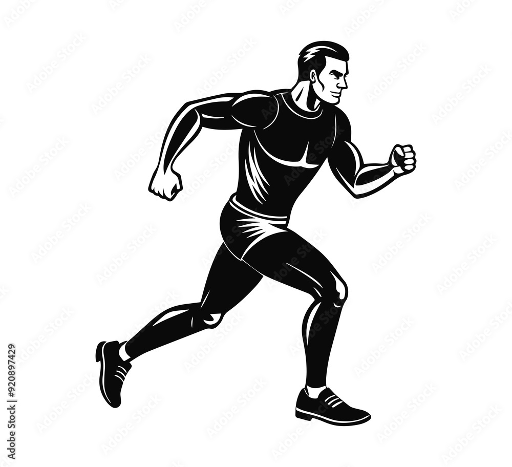 silhouette of a man running silhouette of a man running