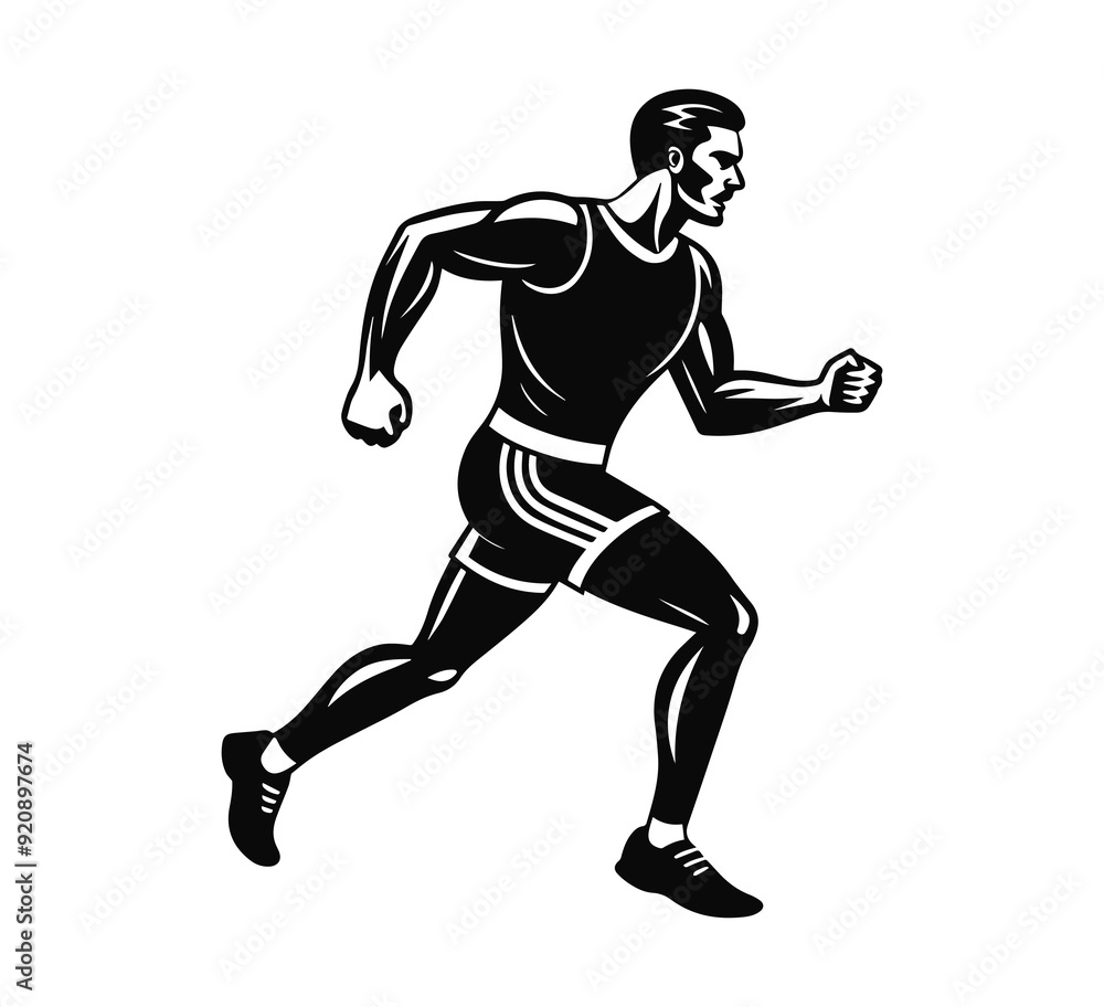 silhouette of a man running silhouette of a man running