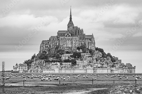 Le Mont-Saint-Michel Abbey in Normandy, France