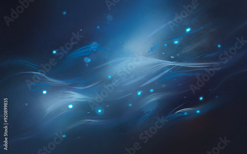 blue background with stars digital art for card decoration illustration