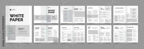 whitepaper layout design and business white paper template