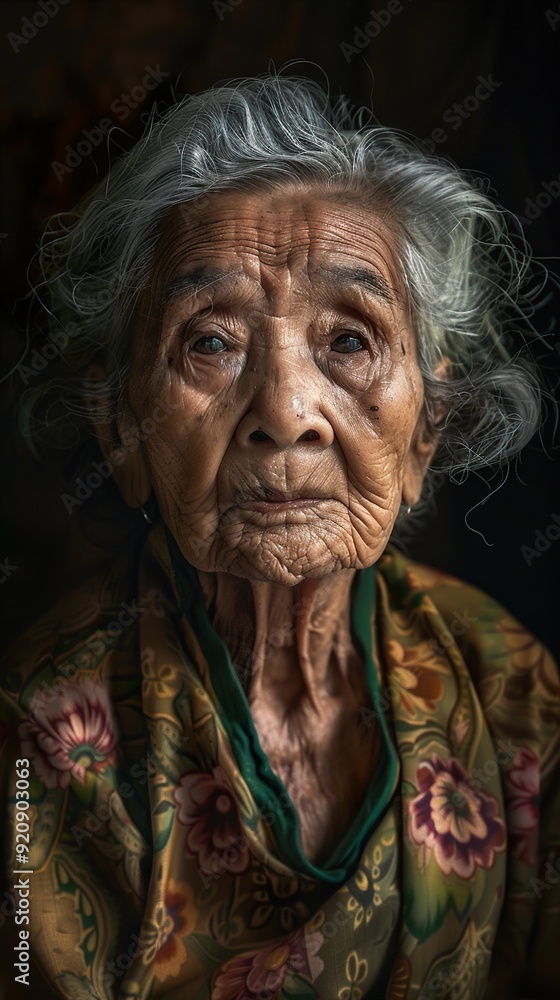 Portrait of a old woman Portrait of a old woman