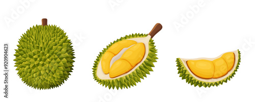 durian isolated on white background